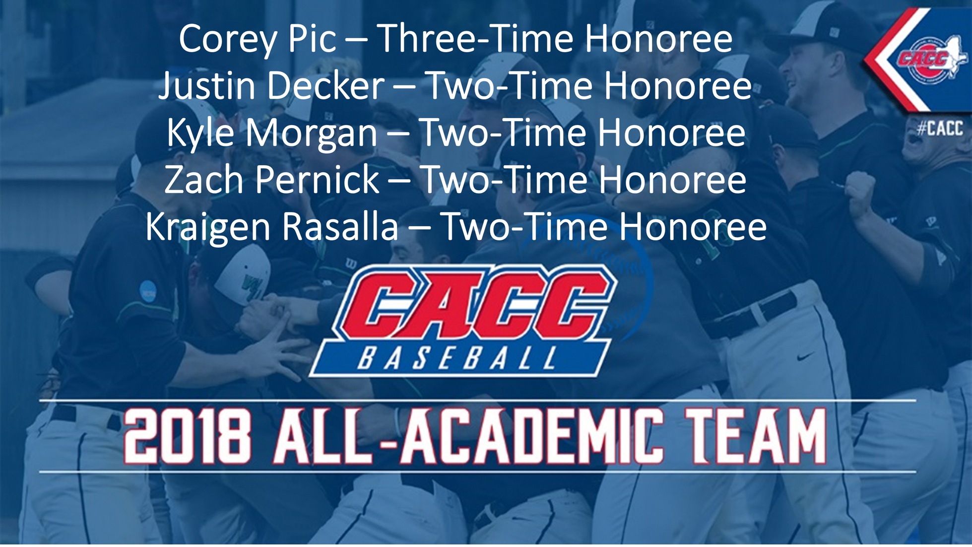 The CACC released the 2018 CACC Baseball All-Academic Team.