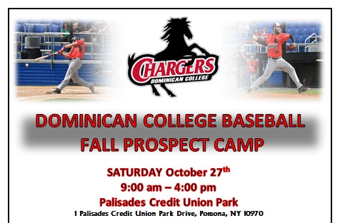 The baseball program will host a prospect camp on Saturday, October 27th, 2018.