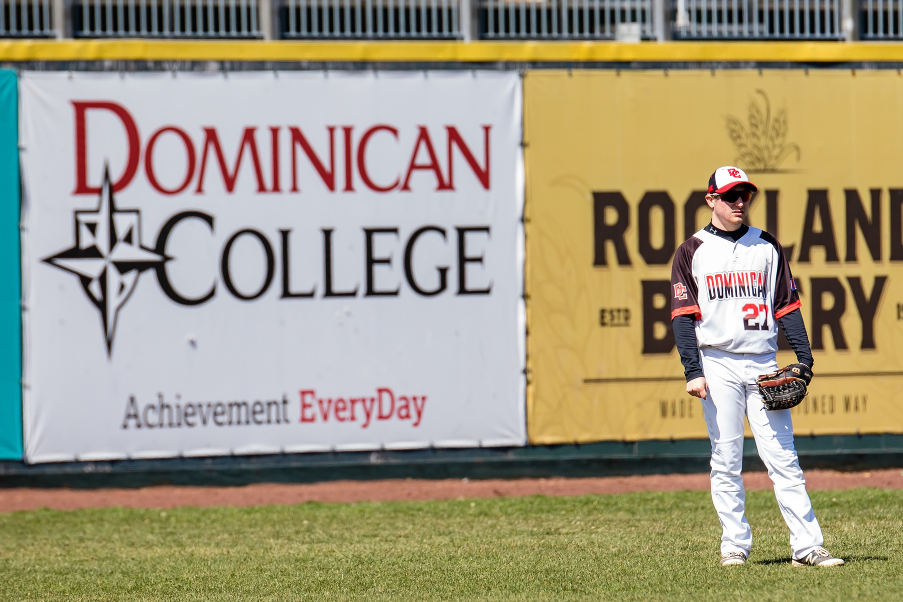 Dominican baseball split a CACC DH with Bloomfield College.