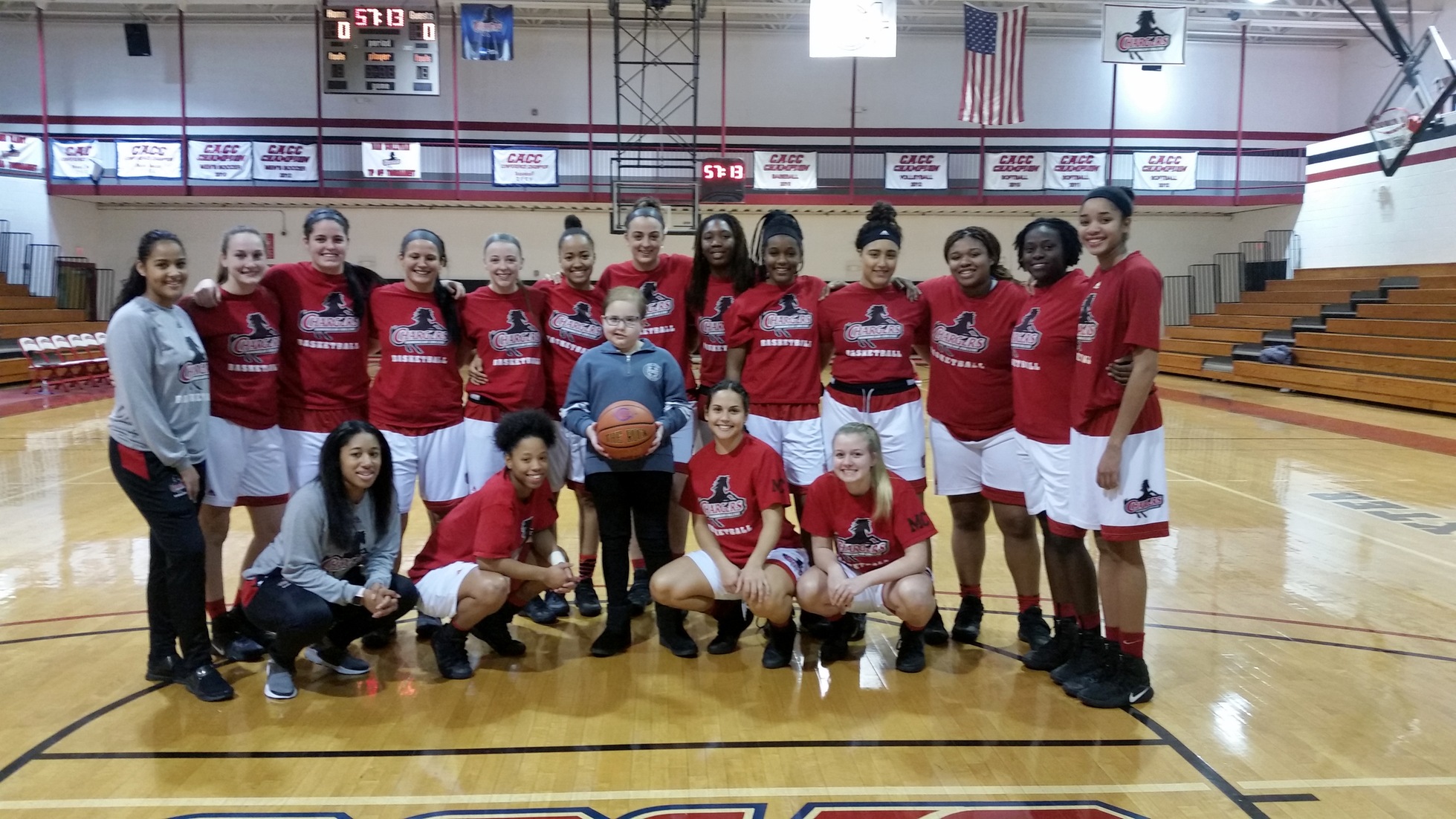 LADY CHARGERS GET WIN OVER GRIFFINS ON ALUMNI DAY