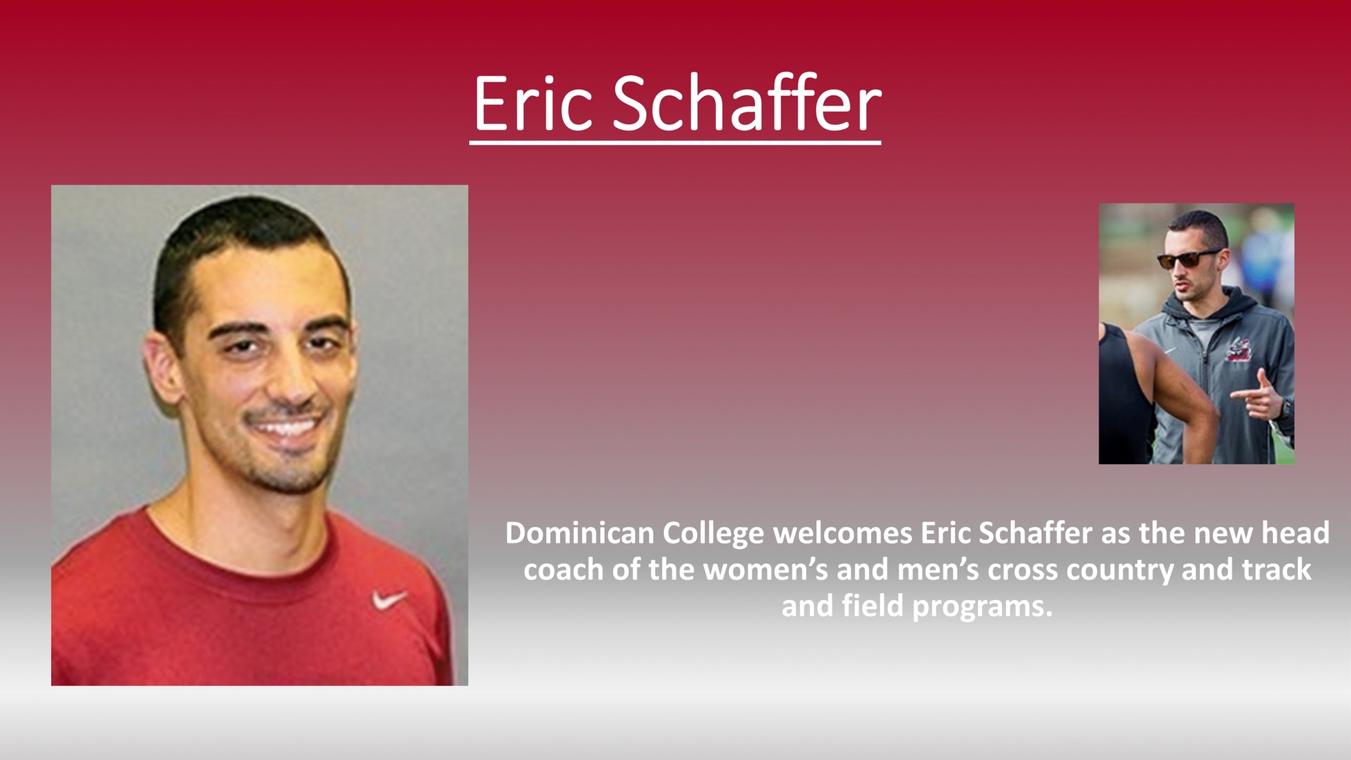 SCHAFFER NAMED WOMEN’S AND MEN’S CROSS COUNTRY AND TRACK AND FIELD COACH
