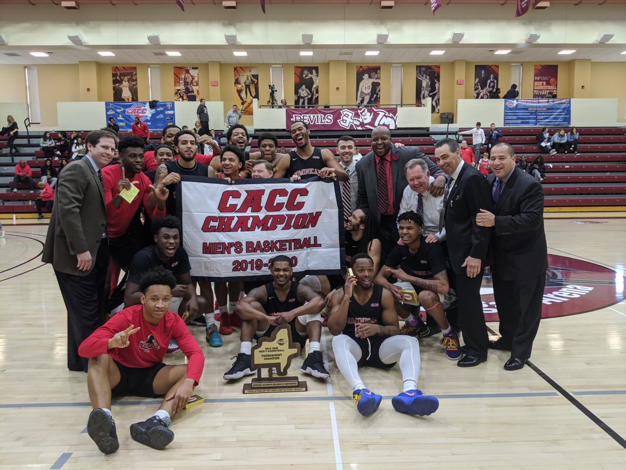 MEN'S BASKETBALL WINS BACK-TO-BACK CACC CHAMPIONSHIPS