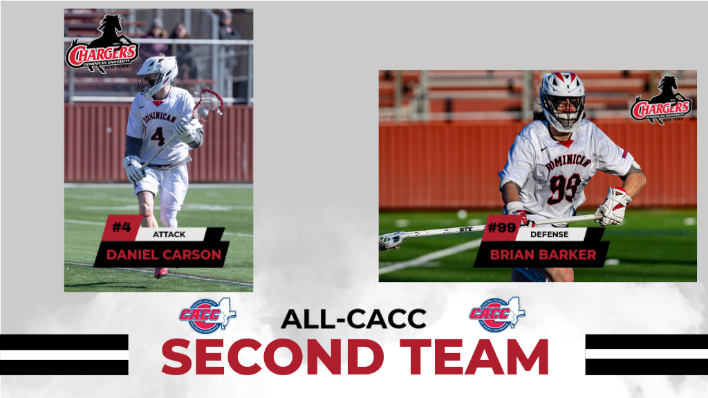 CARSON AND BARKER NAMED TO ALL-CACC MEN'S LACROSSE SECOND TEAM
