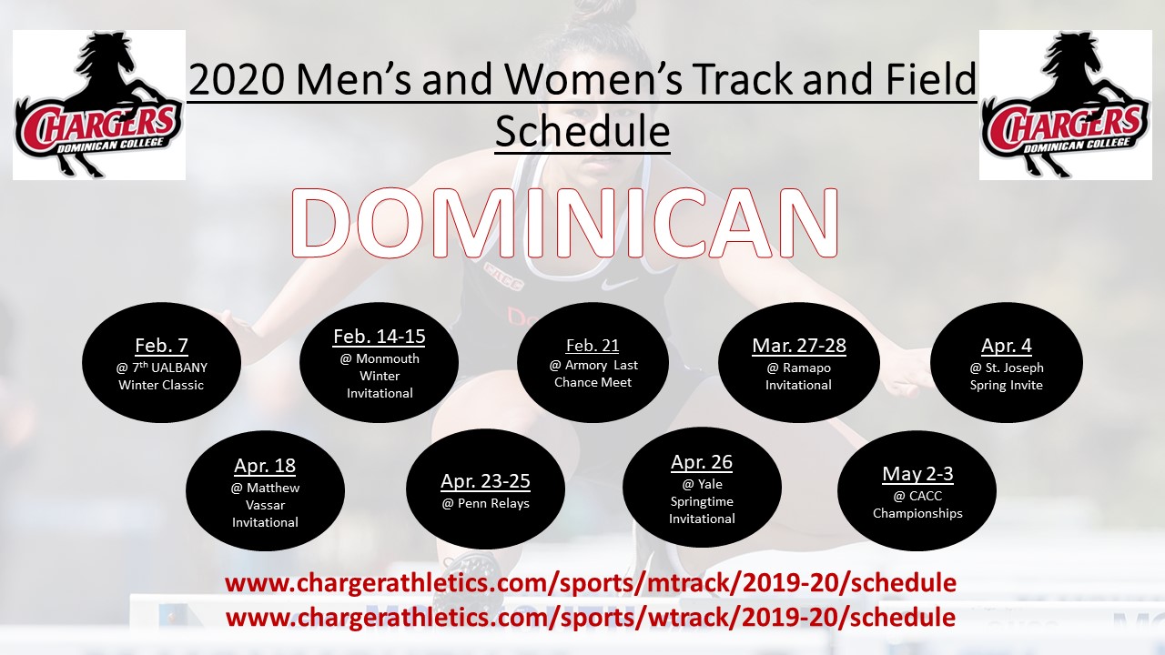 MEN'S AND WOMEN'S TRACK AND FIELD SCHEDULE RELEASED