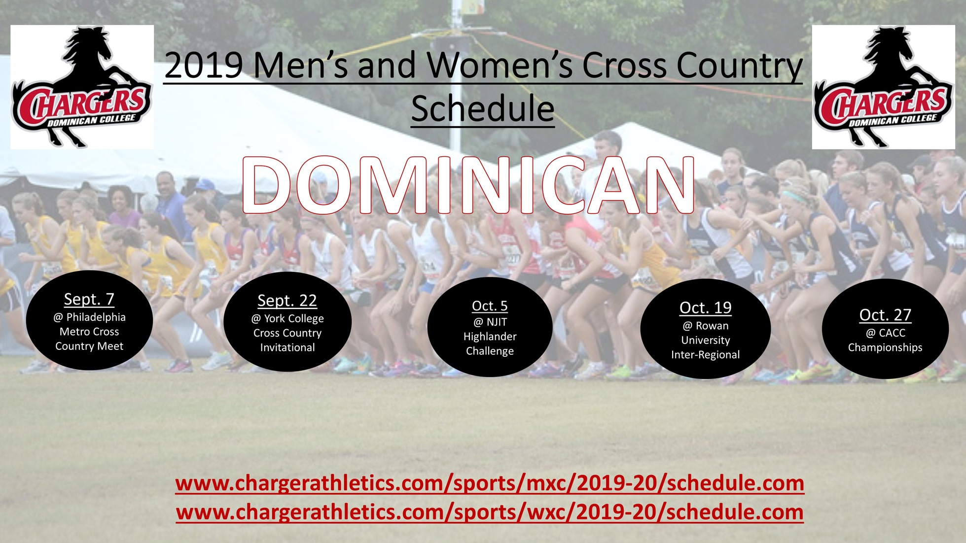 2019 MEN'S AND WOMEN'S CROSS COUNTRY SCHEDULE ANNOUNCED
