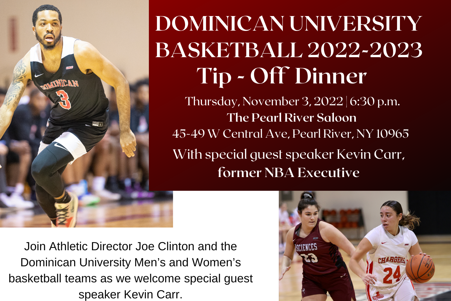 MEN'S AND WOMEN'S BASKETBALL TO HOLD ANNUAL TIP-OFF DINNER